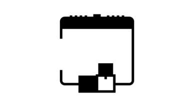 zaman dağıtım satırı simgesi canlandırması