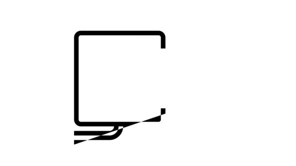 Mini bugiganga com animação de ícone de linha de chip rfid — Vídeo de Stock