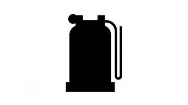 kaynak hattı simgesi canlandırması için gaz silindirleri