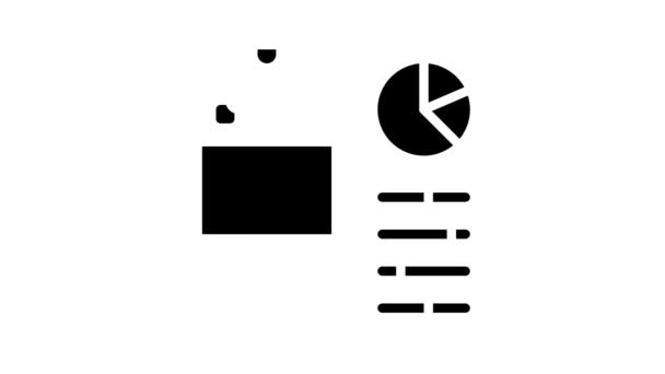 Smartphone optimiert Glyphen-Icon-Animation — Stockvideo