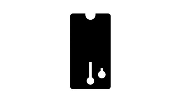 Telefoon optimaliseren app glyph pictogram animatie — Stockvideo