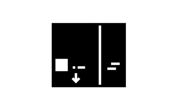 Precisa de reconhecimento glifo ícone animação — Vídeo de Stock