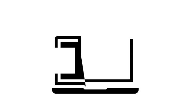 Internet order and procurement glyph icon animation — 图库视频影像