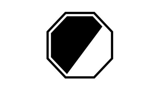 Rfid-Glyphen-Icon-Animation stoppen — Stockvideo