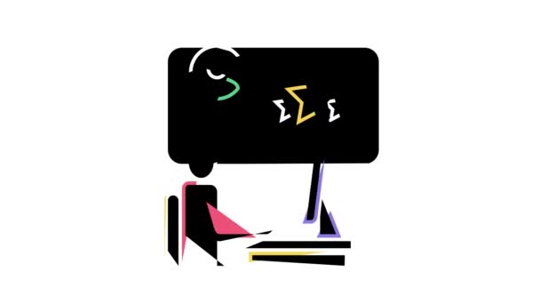 Revisión readinf humana en Internet y crowdsoursing animación icono de color — Vídeo de stock