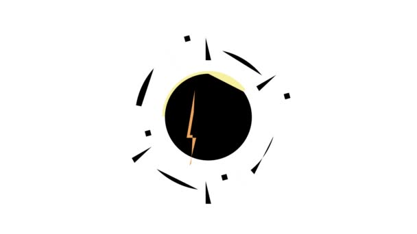 Bliksem energiebesparende logo kleur pictogram animatie — Stockvideo