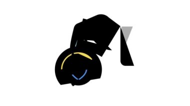 Laboratuvar genetik molekül renk ikonu animasyonunu araştırıyor