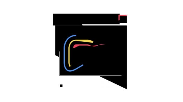 Foie radiologie numérisation couleur icône animation — Video