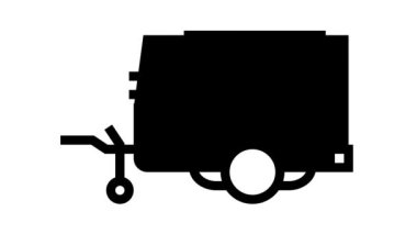 dizel hava kompresörü çizgi simgesi canlandırması