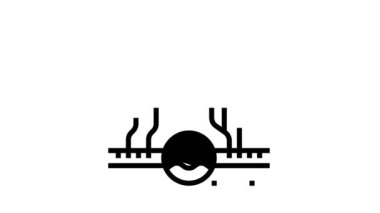 yağmur oluğu drenaj sistemi çizgi simgesi canlandırması