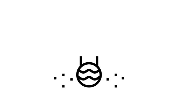 Tubería de animación icono de línea de drenaje — Vídeo de stock