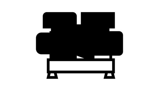 Animação de ícone de linha de compressor de ar centrífugo — Vídeo de Stock