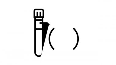 Analiz tüpü genetik molekül çizgi simgesi canlandırması