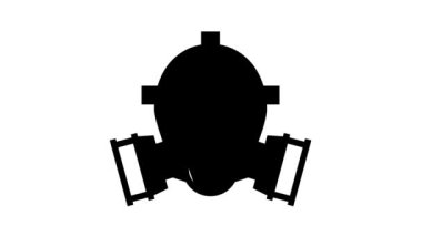 gaz maskesi çizgi simgesi canlandırması