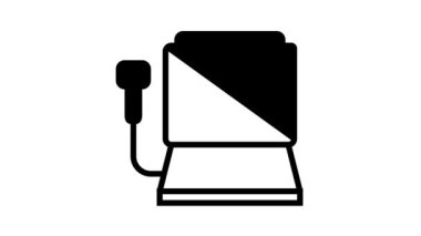 ultrason radyoloji bilgisayar çizgisi simgesi canlandırması