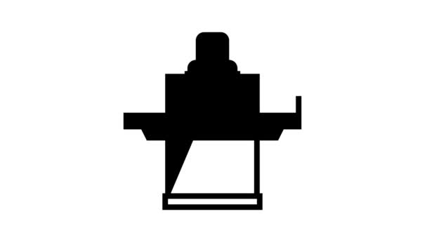 Animacja ikony linii promieniowania fluoroskopowego — Wideo stockowe