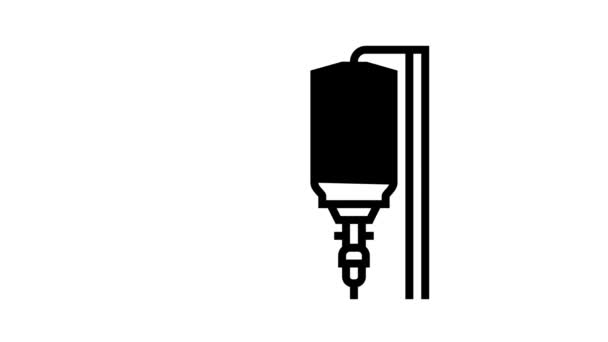 Animação ícone linha de radiologia conta-gotas — Vídeo de Stock