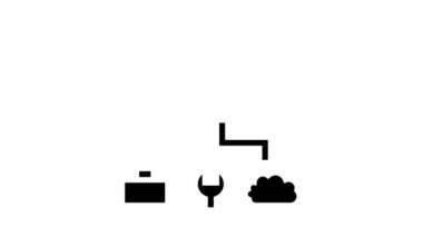 business, fix and cloud digital processing glyph animasyonu