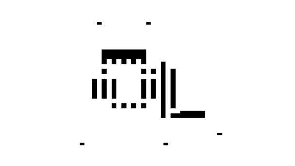 Membrana compressore glyph icona animazione — Video Stock