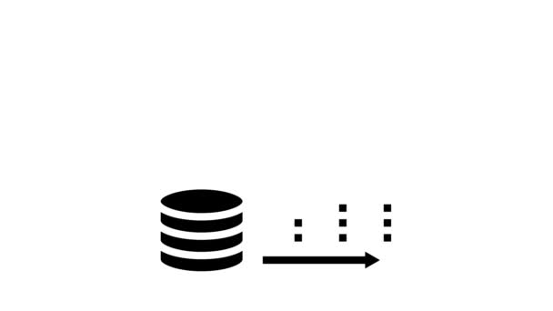 Grafische monitoring digitale verwerking glyph pictogram animatie — Stockvideo