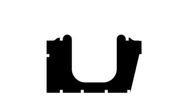 drenaj sistemi glyph simge canlandırması tesisatı