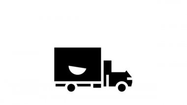 kamyon lojistik servisi simge canlandırması