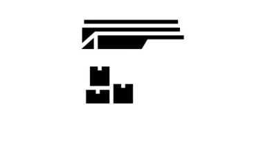 lojistik şirketi glyph simge animasyonunun belgelenmesi