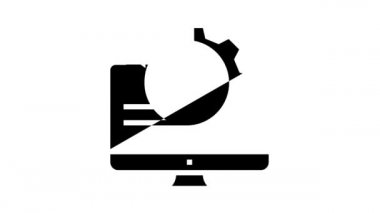 Uluslararası lojistik servisi glyph simge canlandırması