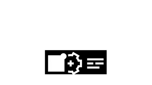 Documentatie bezorgservice glyph pictogram animatie — Stockvideo