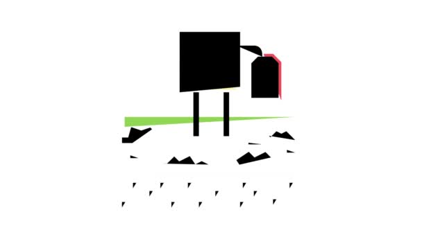 Verkauf Land Farbe Symbol Animation — Stockvideo