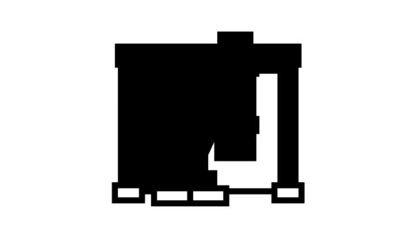 Animacja ikony portu dźwigu ładującego — Wideo stockowe