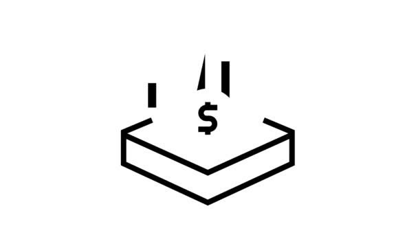 Investissement ligne terrestre icône animation — Video