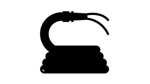 Pouring from hose water line icon animation — Stock Video