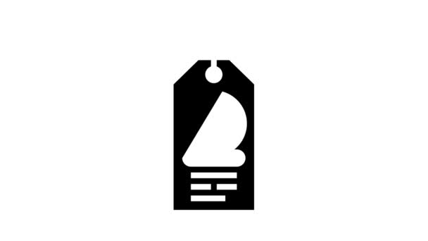Анимация иконки символа продажи этикетки — стоковое видео
