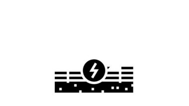 elektrik iletişimi kara simgesi canlandırması