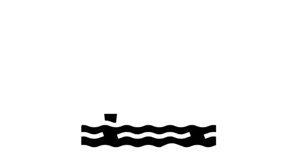 Ph water glyph pictogram animatie — Stockvideo