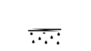 su arıtma ve kirlilik simgesi canlandırması