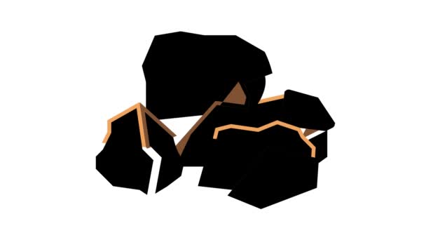 Animace barevné ikony výroby bauxitu hliníku — Stock video