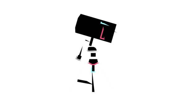 Planetario catadióptrico animación icono de color — Vídeo de stock