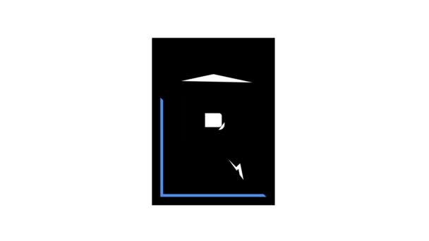 Znak parking kolor ikona animacja — Wideo stockowe