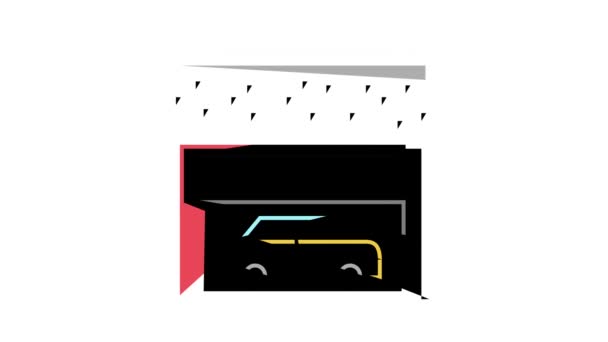 Underground bil parkering färg ikon animation — Stockvideo