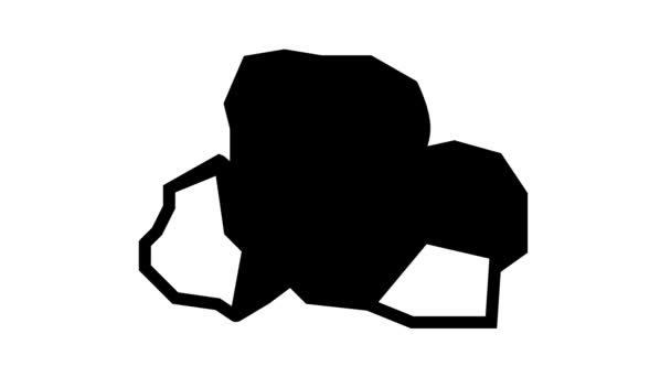 Animace ikon výrobní linky bauxitu hliníku — Stock video