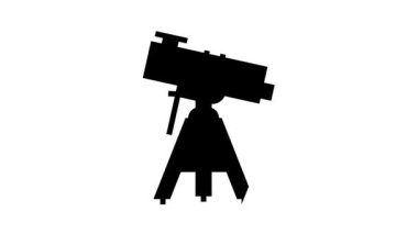 yansıtıcı planetaryum çizgi simgesi canlandırması