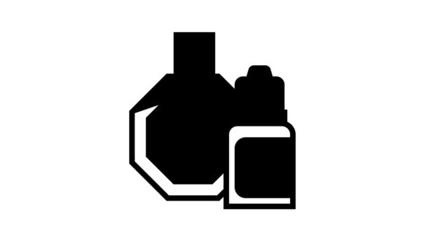 Stain remover shoe care line icon animation — Stock Video