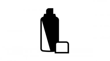 boya spreyi ayakkabı bakım hattı simgesi canlandırması