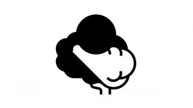 Beyin sorunu çizgi simgesi canlandırması