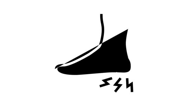 Анимация иконок каблука — стоковое видео