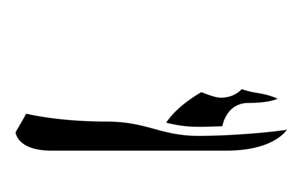 Diário sapato cuidados glifo ícone animação — Vídeo de Stock