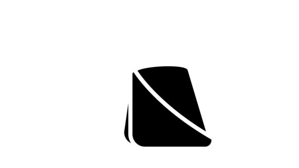 Borrachas para animação ícone de camurça e nubuck glyph — Vídeo de Stock