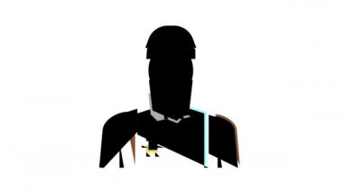 erkek mülteci rengi simgesi canlandırması